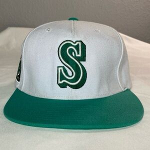 Mitchell & Ness MLB Seattle Mariners Snapback Flat Brim 3D S Grey Teal Baseball